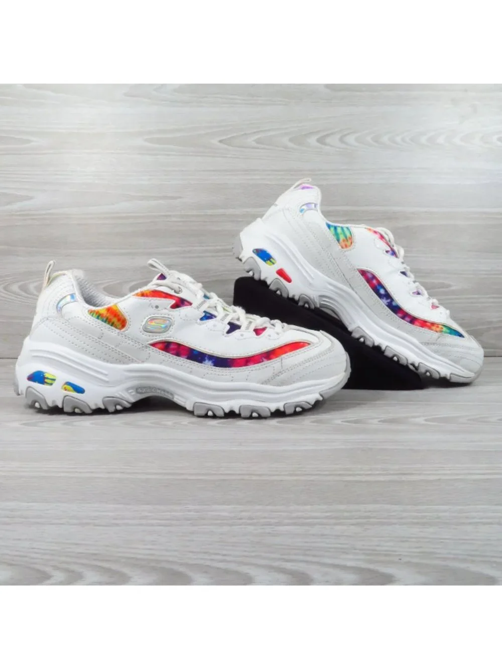 Skechers D'Lites Summer Fiesta White Women's Sz 9.5 Wide Fit Air-Cooled 149015W